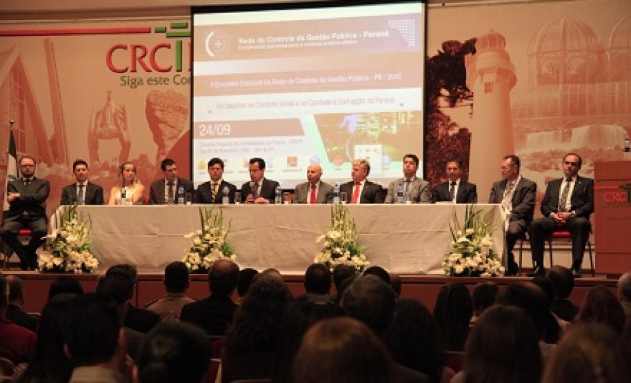 Autoridades - destaque II Encontro Estadual da Rede de Controle da Gestão Pública - PR